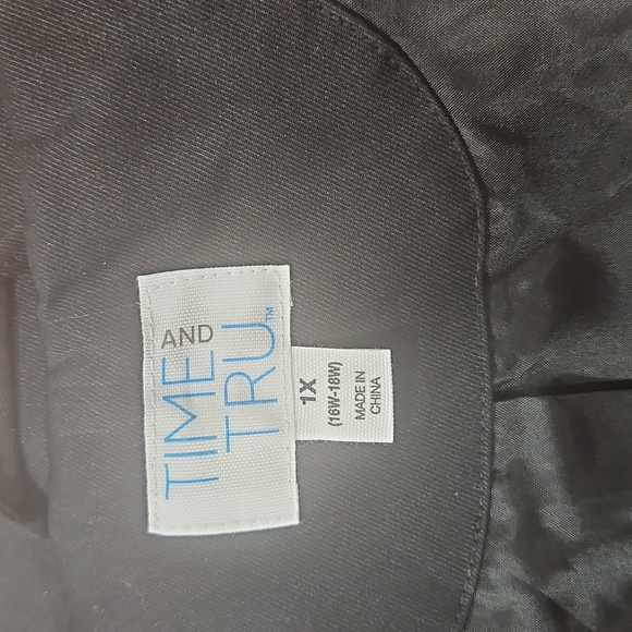 Time and Tru Women's Trench Coat with Belt, Midweight, Size 1X - Picture 6 of 7